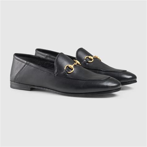 gucci agnello|Black Leather Foldable Slim Horsebit Loafer .